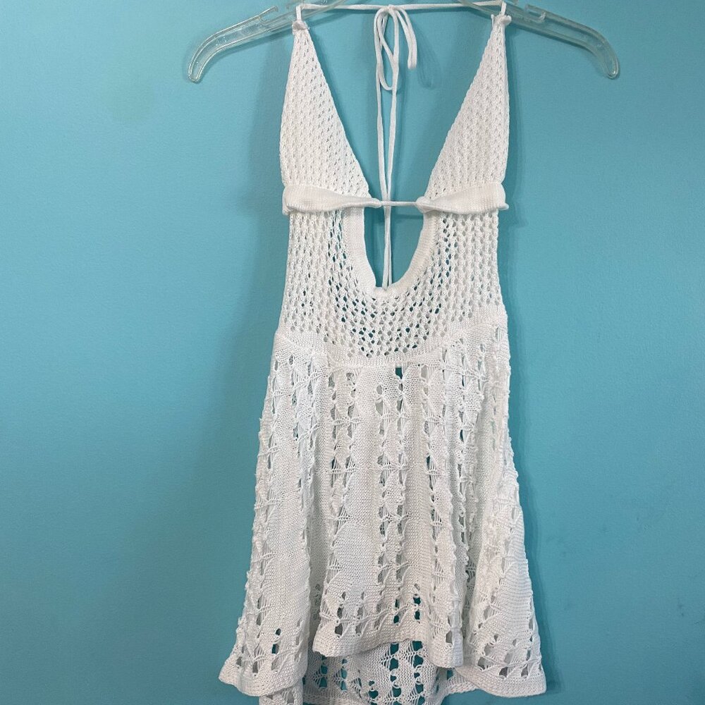 White Crochet Swimsuit CoverUp
